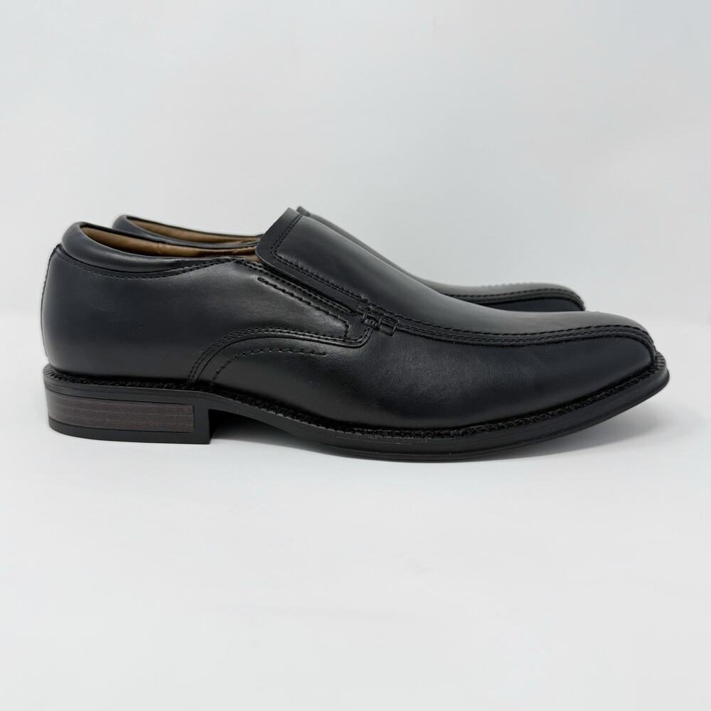 Dockers Men’s Slip On Dress Shoes Black Square Toe Loafers Size 9.5 M New